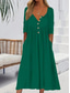 ieftine Rochii florale-Pentru femei Rochie Lunga Rochie Maxi Rochie casual Rochie Skater Rochie de vară Modă Modern Vacanță Zilnic Sfârșit de săptămână Fit regulat Simplu Manșon Lung În V Negru Roz Îmbujorat Roșu Vin