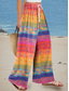 cheap Wide Leg &amp; High Waisted-Women&#039;s Wide Leg Chinos Baggy Pants Vacation Fashion Ethnic Style Full Length High Waist Floral Graphic Printing Breathable Soft Micro-elastic Formal Vacation Street Pink Blue Summer Spring Loose Fit
