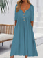 ieftine Rochii florale-Pentru femei Rochie Lunga Rochie Maxi Rochie casual Rochie Skater Rochie de vară Modă Modern Vacanță Zilnic Sfârșit de săptămână Fit regulat Simplu Manșon Lung În V Negru Roz Îmbujorat Roșu Vin