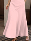 preiswerte Einfaches Kleid-Damen Maxikleid A Linie Kleid Sommerkleid Schulterfreies Kleid Urlaub Lässig Party Date Normale Passform Einfarbig Grafik Ärmellos Quadrathals Schwarz Weiß Rosa Grau Sommer Frühling