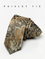 cheap Dinner Party-Men&#039;s Vintage Ties Wedding Party Patterned Tie with Floral Printed Black Yellow Red