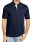 cheap Men&#039;s Classic Polo-Men&#039;s Golf Shirt Golf Polos Shirts Work Casual Lapel Short Sleeve Basic Modern Plain Patchwork Buttons Summer Regular Fit Royal Blue Smoke Light Blue Grey Golf Shirt