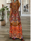 ieftine Rochie boho-Pentru femei Rochie Maxi Rochii Tricou Rochie de Vară Rochie de vară Vacanță Boho Concediu Fit regulat Grafic Tribal Abstract Manșon scurt Stil Nautic Galben Albastru piscină Mov Portocaliu Var