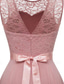 preiswerte abendkleider-Damen Midikleid Abschlussballkleid Partykleid Cocktailkleid Mode Modern Party Abendgesellschaft Date Normale Passform Einfach Ärmellos Rundhalsausschnitt Schwarz Rosa Wein Rote Sommer
