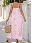 preiswerte Blumenkleider-Damen Maxikleid A Linie Kleid Unterkleid Urlaub Lässig Boho Party Ausgehen Standard Passform Blumen Grafik Ärmellos V Ausschnitt Weiß Rosa Blau Grün Sommer Frühling