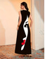 ieftine Artă și design rochii-Pentru femei Rochie Maxi Rochie A line Rochie de vară Vacanță Casual Boho Zilnic Concediu Potrivire Largă Grafic Abstract Fără manșon În V Alb Roșu-aprins Albastru piscină Vară