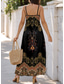 cheap Boho Dress-Women&#039;s Maxi Dress A Line Dress Slip Dress Vacation Casual Boho Going out Beach Regular Fit Floral Graphic Paisley Sleeveless V Neck Black Red Blue Purple Summer Spring