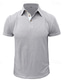 cheap Men&#039;s Classic Polo-Men&#039;s Golf Shirt Golf Polos Shirts Work Casual Lapel Short Sleeve Basic Modern Plain Patchwork Buttons Summer Regular Fit Royal Blue Smoke Light Blue Grey Golf Shirt