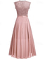 preiswerte Chiffonkleider-Damen Midikleid Partykleid Cocktailkleid Kleid für Hochzeitsgäste Chiffonkleid Mode Modern Party Besonderer Anlass Teegesellschaft Normale Passform Einfach Ärmellos Rundhalsausschnitt Schwarz Rosa