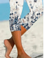 cheap Floral Print-Women&#039;s Leggings Capri Pants High Elasticity Vacation Vintage Fashion Calf-Length High Waist Floral Graphic Gradient Printing Breathable Soft Stretchy Vacation Casual Daily Blue Summer Spring