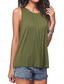 cheap Plain Tank Top-Women&#039;s Camisole Tank Top Solid Color Plain Daily Stylish Casual Sleeveless Crew Neck Regular Tops Daily Black White Army Green Blue Summer Spring