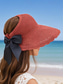 preiswerte Hüte für Damen-Faltbarer Stroh-Sonnenhut für Damen mit breiter Krempe und schwarzer Schleife – eleganter UV-Schutzhut für den Strandurlaub, Sommerreisen und Outdoor-Aktivitäten