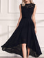 preiswerte Chiffonkleider-Damen Midikleid Partykleid Cocktailkleid Kleid für Hochzeitsgäste Chiffonkleid Mode Modern Party Besonderer Anlass Teegesellschaft Normale Passform Einfach Ärmellos Rundhalsausschnitt Schwarz Rosa