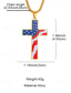 baratos Acessórios-Colar com Pingente de Cruz da Bandeira Americana – Tom de Ouro e Prata com Design da Bandeira dos EUA Estiloso e Moderno para Uso Casual e de Declaração