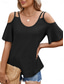 cheap Women&#039;s Plain Tops-Women&#039;s Shirt Blouse Solid Color Stylish Casual Short Sleeve Strap Regular Tops Daily Eyelet Sage Green Black White Pink Sky Blue Summer