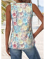 abordables Réservoir Graphique-Débardeur Femme Floral Graphique Quotidien Stylé Romantique Sans Manches Col V Hauts Imprimé Bleu Clair Été Printemps
