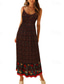 preiswerte Urlaubs Boho Kleid-Damen Midikleid Blumenkleid Unterkleid Druckkleid Klassisch Modern Täglich Urlaub Ausgehen Normale Passform Blume Ärmellos Spaghettiträger Hellgelb Schwarz Rote Sommer