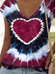 cheap Tie Dye&amp;Gradient Tank Tops-Women&#039;s Camisole Tank Top Graphic Tie Dye Tropical Stylish Casual Sleeveless V Neck Regular Tops Daily Print Blue Summer Spring