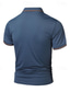 preiswerte Klassisches Poloshirt für Herren-Herren Golfshirt Golf Poloshirts Arbeit Lässig Revers Kurzarm Basic Modern Einfach Patchwork Knöpfe Sommer Normale Passform Meerblau Schwarz Weiß Marineblau Golfshirt