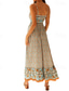 preiswerte Urlaubs Boho Kleid-Damen Midikleid Blumenkleid Unterkleid Druckkleid Klassisch Modern Täglich Urlaub Ausgehen Normale Passform Blume Ärmellos Spaghettiträger Hellgelb Schwarz Rote Sommer