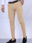 cheap Chinos-Men&#039;s Dress Pants Chinos Chino Pants Pocket Plain Comfort Business Daily Classic Style Black White Micro-elastic