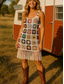 cheap Floral Dress-Women&#039;s Boho Dress Western Dress Vintage Mini Dress A Line Dress Slip Dress Off The Shoulder Dress Casual Boho Outdoor Going out Beach Regular Fit Floral Graphic Sleeveless U Neck Black White Apricot