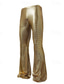 cheap Casual Pants-Men&#039;s Disco Pants Flared Pants Trousers Casual Pants Buttons Pocket Plain Comfort Party Stage Disco Lights Fashion Casual Gold Micro-elastic
