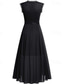 preiswerte Chiffonkleider-Damen Midikleid Partykleid Cocktailkleid Kleid für Hochzeitsgäste Chiffonkleid Mode Modern Party Besonderer Anlass Teegesellschaft Normale Passform Einfach Ärmellos Rundhalsausschnitt Schwarz Rosa