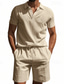 preiswerte Klassisches Poloshirt für Herren-Herren Golfshirt Golf Poloshirts Lässig Arbeit Revers Kurzarm Basic Modern Einfach 2 teilig Knöpfe Sommer Normale Passform Aprikose Weiß Marineblau Hellgrau Armeegrün Hellblau Golfshirt