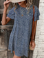 cheap Casual Floral Dresses-Women&#039;s Mini Dress Casual Dress Summer Dress Fashion Modern Daily Beach Weekend Regular Fit Graphic Short Sleeve Crew Neck Red Blue Green Summer