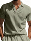 cheap Men&#039;s Classic Polo-Men&#039;s Golf Shirt Golf Polos Shirts Work Casual Lapel Short Sleeve Basic Modern Plain Buttons Summer Regular Fit Black White Navy Blue Khaki Light Grey Army Green Golf Shirt