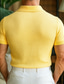 abordables Polo Classique pour Hommes-Homme Chemises Polo Gaufre Texturé Occasionnel Fête Revers Col Polo Côtelé Manche Courte Mode Basique Uni Boutons Flexible Été Printemps Coupe régulière Blanche Rouge Bordeaux Chemises Polo Gaufre