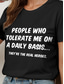 cheap Humor&amp;Quotes tee-Women&#039;s T Shirt Cotton Shirt Graphic Letter Vintage Stylish Casual Short Sleeve Crew Neck Round Neck Regular Tops Daily Print Black White Gray Summer Spring