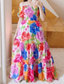 cheap Elegant Floral Dresses-Women&#039;s Long Dress Maxi Dress Cocktail Dress Floral Dress Print Dress Fashion Modern Holiday Date Tea Party Regular Fit Flower Short Sleeve Off Shoulder Light Pink Bright pink Pink Red Summer
