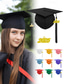 abordables Sombreros de mujer-Birrete de graduación de la clase 2025 con borla y dije de año: birrete unisex con acabado mate para ceremonias de secundaria y universidad, varios colores