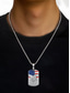 cheap Accessories-United States 250th Anniversary Men's American Flag Eagle Pendant Necklace – Gold Stainless Steel Patriotic Jewelry with Rhinestones for Independence Day, Veterans and Military Appreciation
