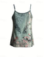 voordelige Grafische Tank-Dames Blouse Afdrukken Blote rug Bloemig Grafisch Bohemen Dagelijks Hawaii Mouwloos Bandje Normale tops Dagelijks blauw Blozend Roze Groen Grijs Zomer Lente