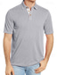 cheap Men&#039;s Classic Polo-Men&#039;s Golf Shirt Golf Polos Shirts Work Casual Lapel Short Sleeve Basic Modern Plain Patchwork Buttons Summer Regular Fit Royal Blue Smoke Light Blue Grey Golf Shirt