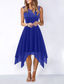 preiswerte abendkleider-Damen Midikleid Abschlussballkleid Partykleid Cocktailkleid Mode Modern Party Abendgesellschaft Date Normale Passform Einfach Ärmellos Rundhalsausschnitt Schwarz Rosa Wein Rote Sommer