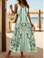economico Abiti Boho-Per donna Abito maxi Abito a trapezio Abito Sottoveste Vacanza Casual Boho Uscire Spiaggia Vestibilità regolare Floreale Grafico Senza Maniche Scollo a V Nero Verde Estate Primavera