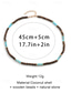 economico Gioielli da uomo-Collana da uomo con perline in legno naturale e dettagli turchesi, stile boho surfista, gioiello regolabile per spiaggia, festival e abiti casual