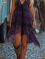 cheap Boho Dress-Women&#039;s Midi Dress Vintage Dress Boho Dress Western Dress Vintage Fashion Outdoor Vacation Daily Regular Fit Flower Sleeveless V Neck Purple Summer