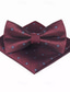 economico Festa di cena-Cravatta a farfalla vintage da uomo per feste nuziali completi per il ritorno a casa cravatta a farfalla con motivo e fazzoletto da taschino stampato floreale bordeaux blu navy verde scuro