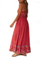 preiswerte Urlaubs Boho Kleid-Damen Midikleid Blumenkleid Unterkleid Druckkleid Klassisch Modern Täglich Urlaub Ausgehen Normale Passform Blume Ärmellos Spaghettiträger Hellgelb Schwarz Rote Sommer