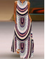 tanie Sukienki boho-Damskie Sukienka maxi Sukienka A line Letnie sukienki Urlop Codzienny Boho Codzienny Święto Luźna Graficzny Plemienny Bez rękawów W serek Rumiany róż Lato