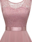 preiswerte abendkleider-Damen Midikleid Abschlussballkleid Partykleid Cocktailkleid Mode Modern Party Abendgesellschaft Date Normale Passform Einfach Ärmellos Rundhalsausschnitt Schwarz Rosa Wein Rote Sommer