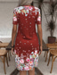 cheap Print Floral Dresses-Women&#039;s Mini Dress Summer Dress Boho Dress Fashion Modern Daily Beach Weekend Regular Fit Floral Short Sleeve V Neck Black Pink Red Navy Blue Summer