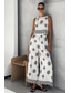cheap Women&#039;s Blouse Suits-Women&#039;s 2 Pieces Fashion Streetwear Daily Pants Sets Sleeveless Crew Neck Graphic Paisley Drawstring Vacation Casual Daily White Summer Loose Fit