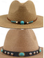 رخيصةأون قبعات رجالية-شريط تزيين القبعة على الطراز الغربي - زخرفة على شكل رأس بقرة وجلد وريش لأسلوب رعاة البقر ورعاة البقر، مثالي للمهرجانات ومسابقات الروديو والفعاليات الخارجية