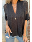 cheap Women&#039;s Plain Tops-Women&#039;s Blouse Plain Basic Modern Casual Half Sleeve V Neck Regular Tops Daily Holiday Going out Buttons Black White Pink Brown Green Summer